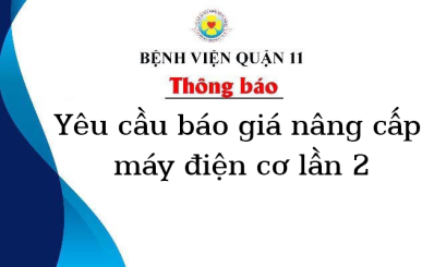 Thông báo yêu cầu báo giá nâng cấp máy điện cơ lần 2
